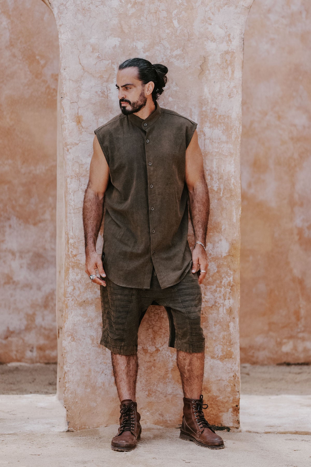 SISU Shorts Linen - Drop Crotch Shorts with Unique Details