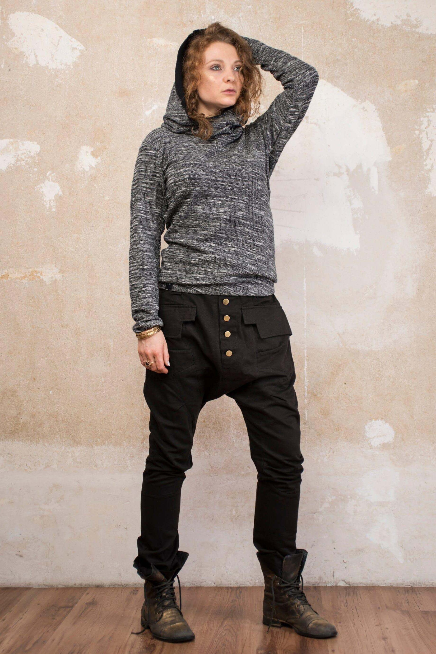 VALOdesigns Pants YÖ - Elegant drop crotch harem pants with unique cut - Unisex