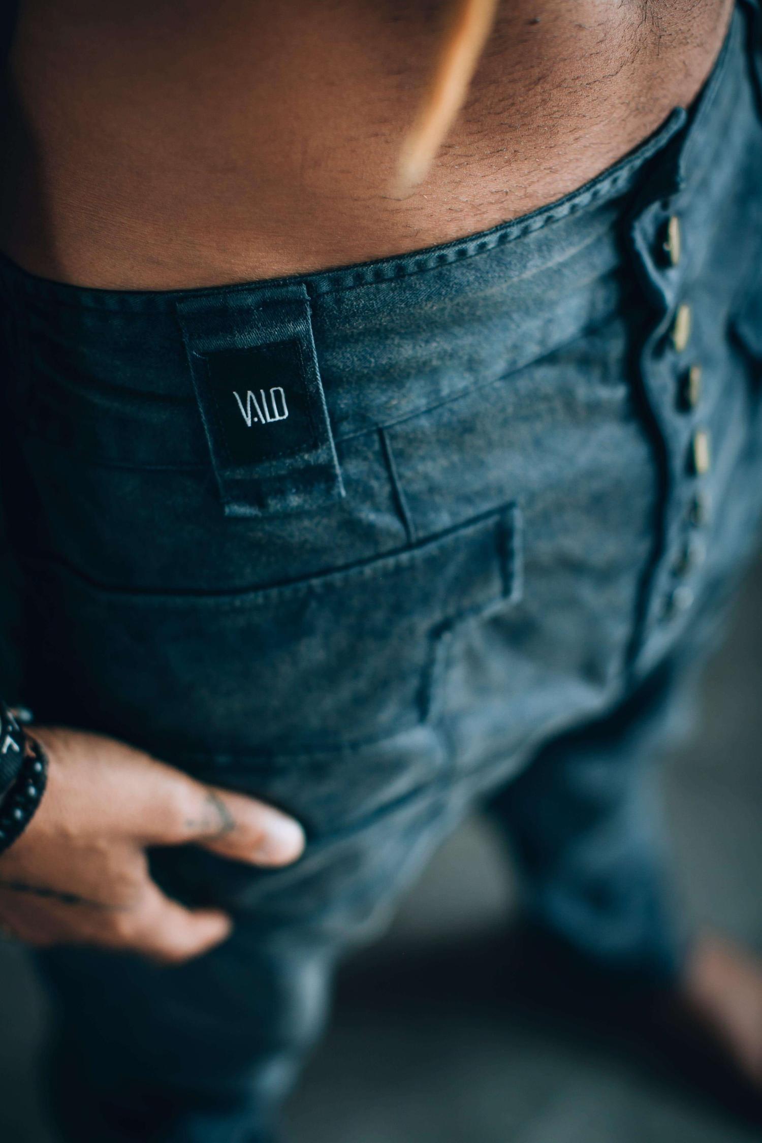 VALOdesigns Pants Navy Blue Stonewash / S/M YÖ - Elegant drop crotch harem pants with unique cut - Unisex