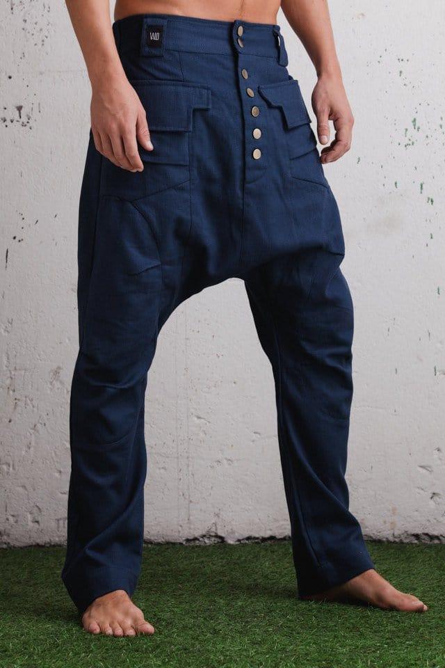 VALOdesigns Pants Blue / S/M YÖ - Elegant drop crotch harem pants with unique cut - Unisex