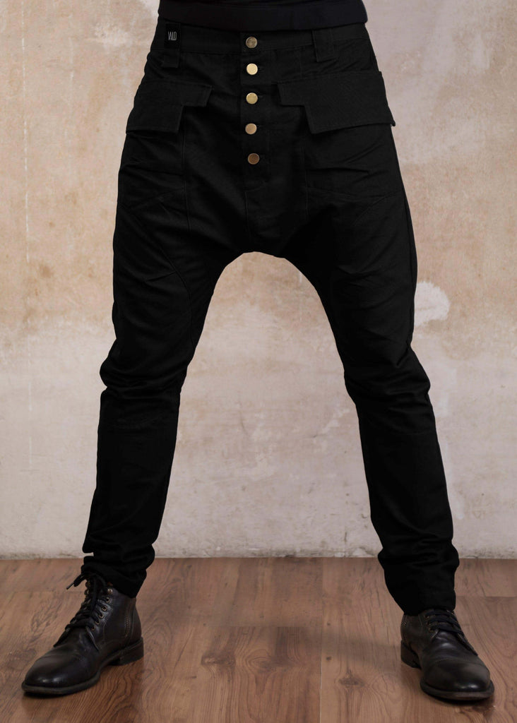 VALOdesigns Pants Black / S/M YÖ - Elegant drop crotch harem pants with unique cut - Unisex
