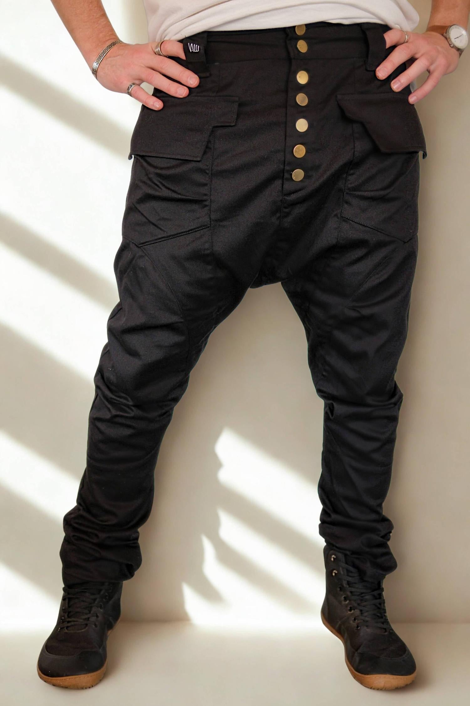 YÖ - Elegant Drop Crotch Harem Pants with Unique Cut